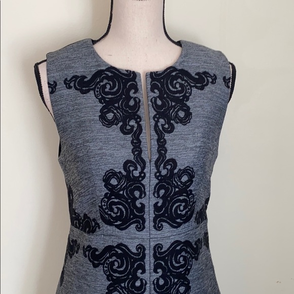 Diane von Furstenberg Yvette Black Gray Dress Sz 8 - Picture 3 of 15